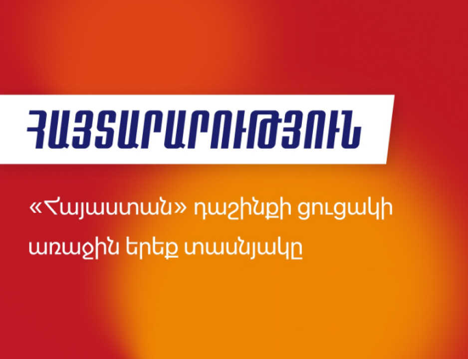 Հաստատվել է «Հայաստան» դաշինքի նախընտրական ցանկի առաջին երեք տասնյակը