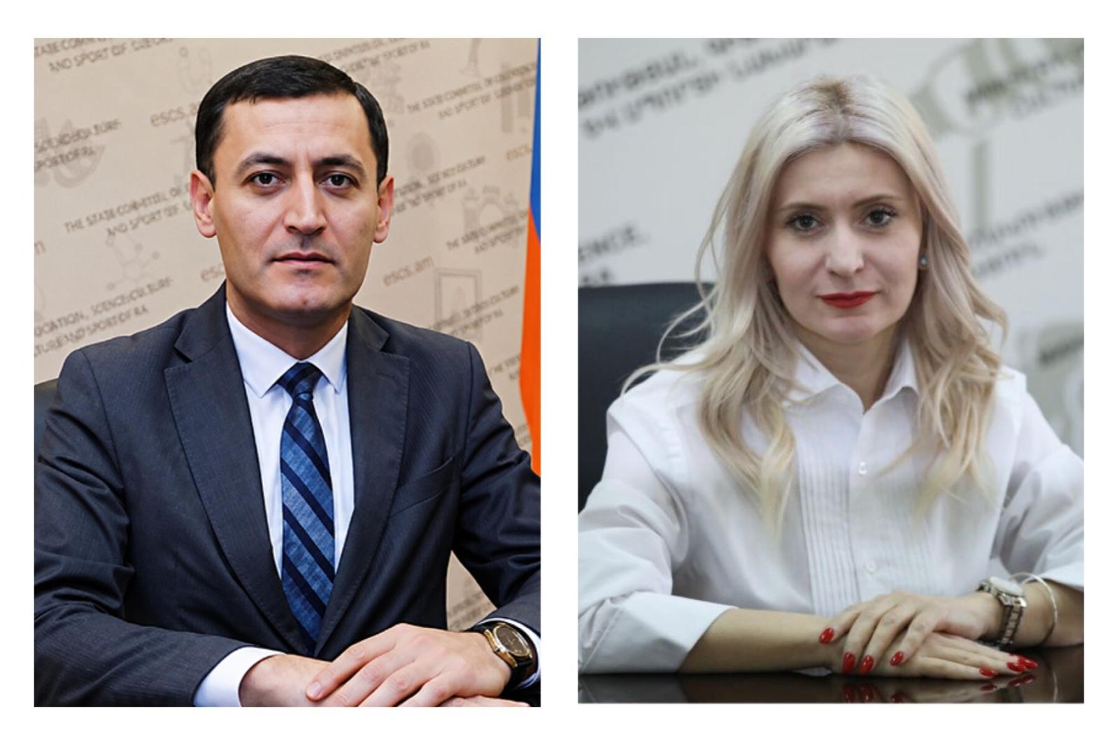 ԿԳՄՍ նախարարի տեղակալների պաշտոններից ազատվել են Արթուր Մարտիրոսյանն ու Արաքսիա Սվաջյանն